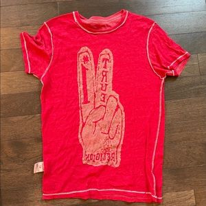TRUE RELIGION: Men’s graphic tshirt, size small, red soft T